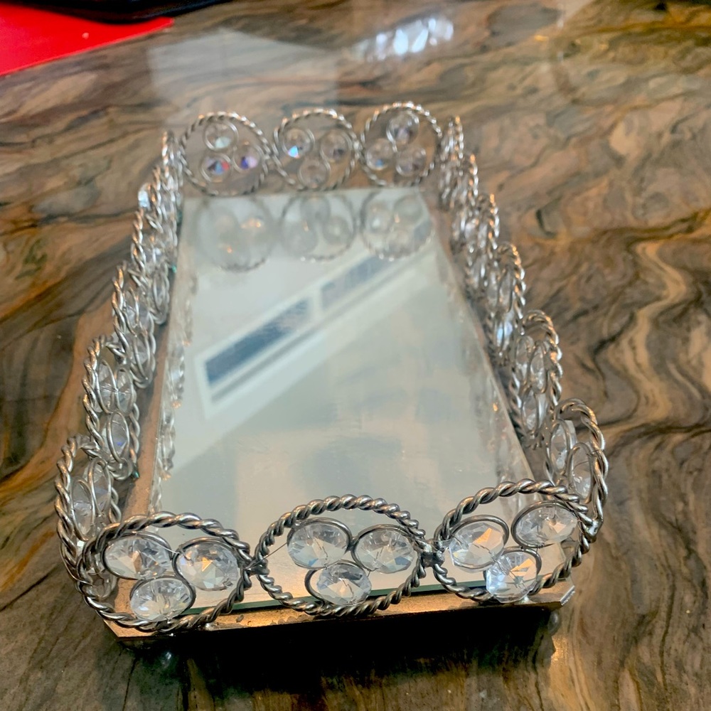 Cute Jewelry Holder with Fake Gems, Pre-owned.